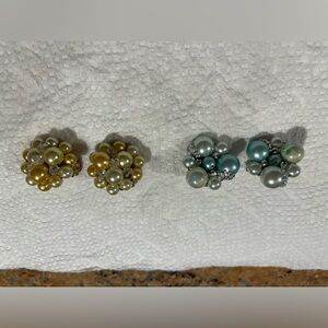 Vintage clip on earrings